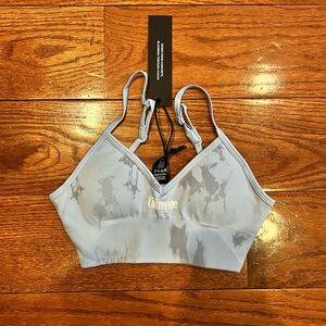 Civil Regime Sports Bra Baby blue and grey tie dye size XS NEW WITH TAGS